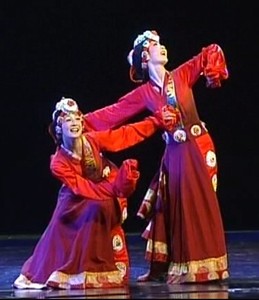 藏族舞蹈服装心声表演服藏服学生演出服民族服装女舞台服女裙现货