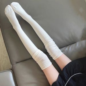 绝对领域白色长筒袜女高筒大腿袜日系拼接过膝袜堆堆袜秋冬款纯欲