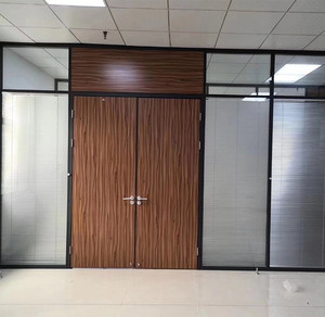 会议室办公室隔断写字楼玻璃带板夹百叶隔墙酒店移动板式隔间定制