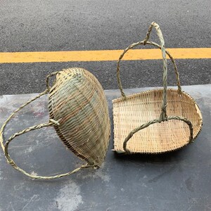 手工箩筐筲箕 农用建p筑垃圾挑土簸箕 粪箕畚箕畚斗挑菜筐竹编