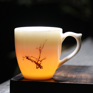 茶杯茶具主人个个品名茗单杯陶瓷功夫一杯有把手家用咖啡高档喝茶