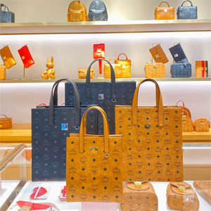 韩国代购*mcm*女包新款迷你琴谱包手提购物袋单肩斜挎托特包