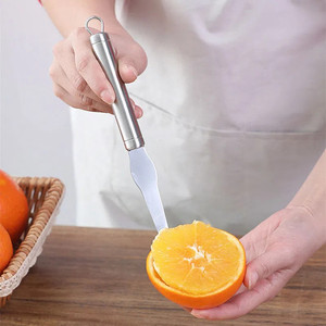 橙子削皮刀304不锈钢脐橙剥皮做香橙布丁取肉抽芯去核工具开橙器