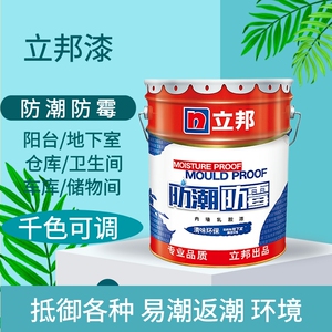立邦漆防潮防霉内墙环保乳胶漆防水漆地下室工程漆家用涂料阳台漆