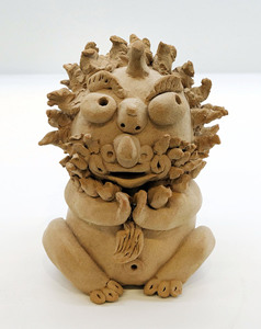 纯手工泥塑手捏成型动物创意摆件陶艺泥人