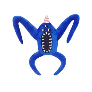 班班幼儿园毛绒玩具花园蓝色蜘蛛公仔大嘴三眼怪物玩具儿童玩偶具