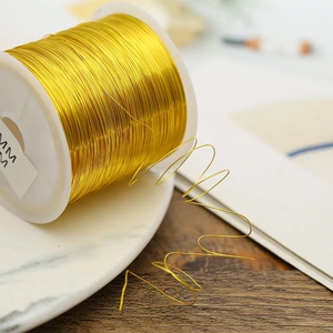 保色铜丝软铜线diy饰品发簪材料专用定型手工首饰绕线一卷100米