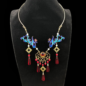 古风璎珞项圈云肩马面裙唐风明制宋制配汉服项链旗袍配饰凤凰珍珠