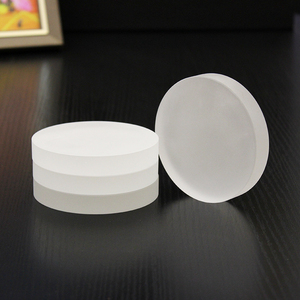 k9玻璃水晶磨砂圆饼圆柱体家居桌面摆件饰品底座摄影道具