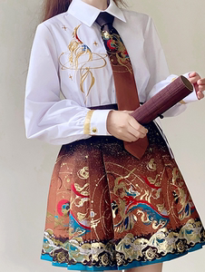 中国风jk制服套装新中式短裙仿妆短马面汉元素