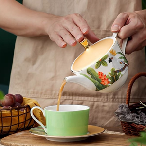 国瓷斯达高鹦鹉小鸟陶瓷子母壶咖啡杯高档精致英式下午茶餐具套装