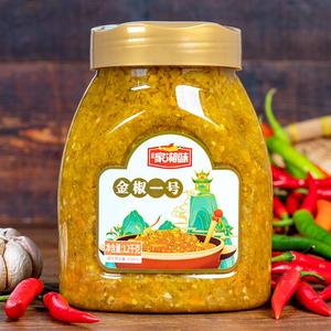 2kg桶装黄辣椒酱调味酱正宗湖南鱼头剁椒特辣酱