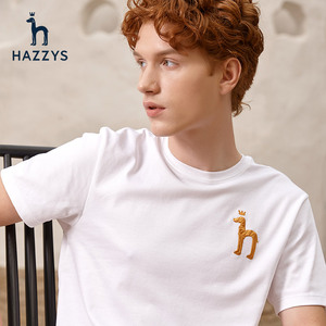 奥|特|莱斯|夏季特惠hazzys哈吉斯皇冠狗 短袖t恤新款商务polo杉