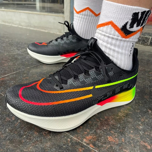nike耐克zoom fly 4男鞋碳板黑橙绿夏季缓震运动跑步鞋dq4993-010