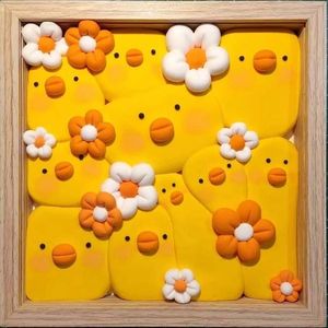 超轻粘土画框挤挤乐相框画小红书粘土画手工画框儿童diy相框