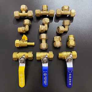铝塑管接头铜配件1216太阳能管热水器管件日丰燃气管内丝外丝直接