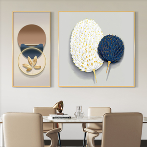 餐厅装饰画轻奢饭厅背景墙面高档挂画现代简约家庭餐桌高级感壁画