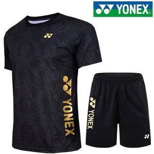 YONEX新款yy尤尼克斯羽毛球服男女短袖套装速干运动服球衣文化衫