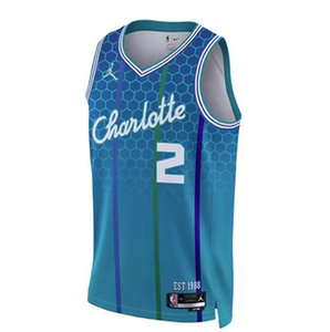 美版正品 黄蜂队2号三球球衣鲍尔 乌布雷篮球服背心 男子城市版sw