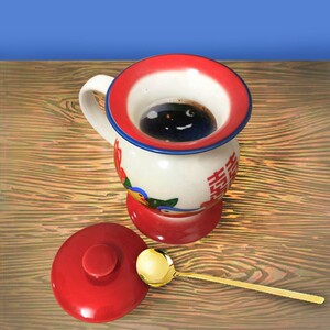 痰盂水杯宛平南路600号搪瓷杯子怀旧老式搪瓷杯茶缸陶瓷水杯马克