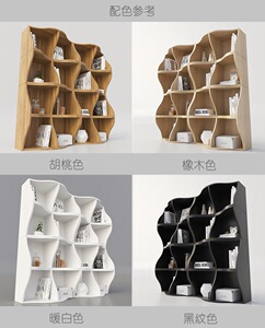 图书馆展示架落地艺术异形书柜创意隔断办公室简约现代绘本书架