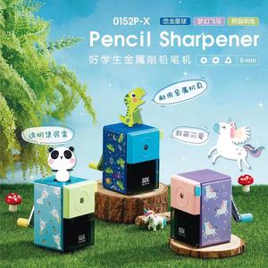 台湾SDI手牌0152手摇式削笔器铁壳耐摔小学生儿童用卡通卷笔刀