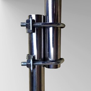 单u型管卡一字卡扣延长双管平行钢管扣件水管并排猪产床大棚管夹