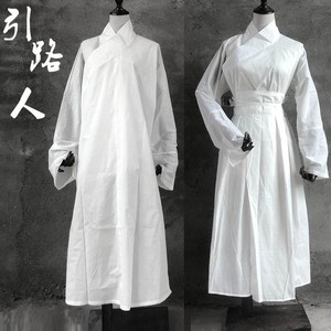 葬礼服男女纯白孝服孝裙孝裤出殡丧衣偏襟丧服丧事用品男孝袍包邮