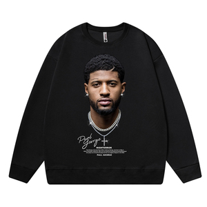 nba篮球球星保罗·乔治美式印花长袖圆领卫衣男数码直喷街头潮牌