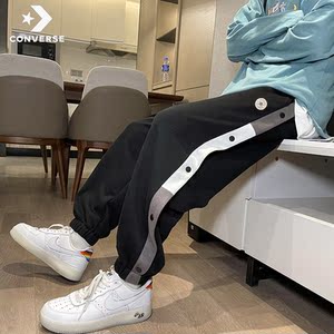 converse匡威排扣长裤男女夏季潮牌收口裤运动休闲长裤宽松裤子