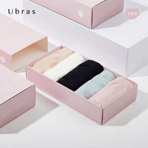 ubras5条装莫代尔无缝抗菌中腰女士三角裤内裤女士内裤女抗菌底裆