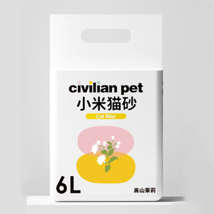 小米猫砂西西无尘除臭 添加高山茉莉花瓣 可冲厕所 6L/2.5kg袋
