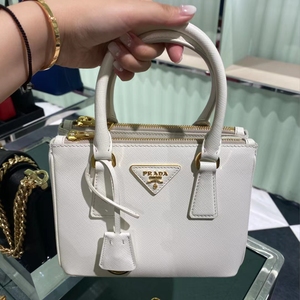 金茶花代购prada/普拉达女包galleria杀手包三角标牛皮单肩手提包