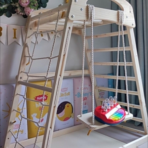 攀爬架儿童室内滑滑梯家用实木小型秋千组合婴儿宝宝家庭游乐场