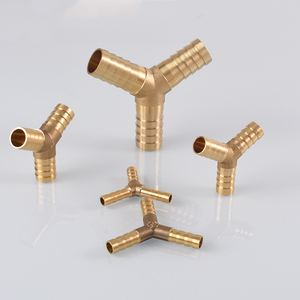 全铜y字三叉管接头水管煤气软管洗车高压插管一拖二分叉接头三通