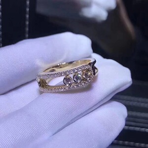 梅西卡messika灵转戒指纯18k镶钻满天星移动手环男女同款手链