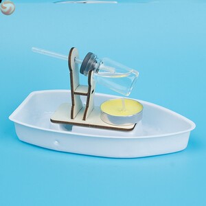 自制动力船电动手工小船diy风力小发明制作马达船做船材料材料