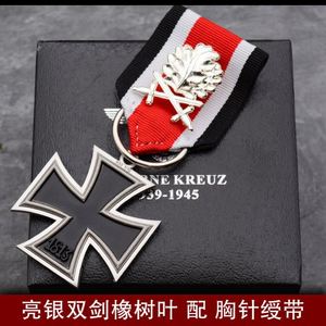 二战德国铁十字徽章德军做旧圆形鹰徽胸针绶带德三德意志二级勋章