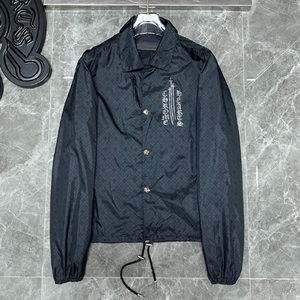 官网联名潮ch克罗心梵文字母暗文提花轻薄教练夹克防晒服休闲外套