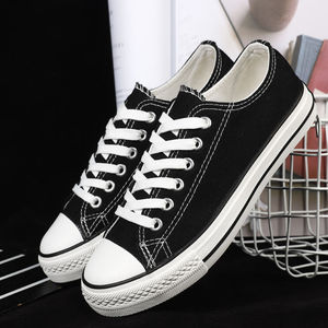 回力帆布鞋男学生韩版原宿风休闲板鞋子经典黑色ins社会新款布鞋