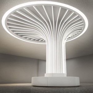 方通铝树造型弧形异形拉弯波浪铝方管铝合金型材包柱吊顶装饰材料