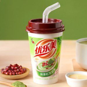【9杯】优乐美抹茶红豆奶茶杯装冲饮速溶冲泡整箱早餐下午茶65克