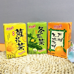 小可乐贝贝555淘宝惠尔康菊花茶饮料冬瓜茶芦柑果味饮料24盒整箱