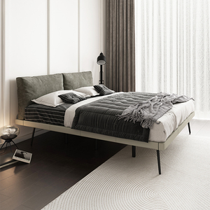 高脚实木床卧室