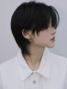 日系狼尾假发短发女通用帅气个性全头套发型自然网红鲻鱼头假发男