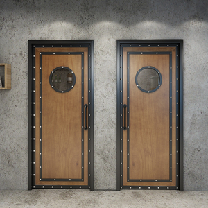 铁艺工业风复古包厢门餐厅厨房仓库酒吧隔音卫生间厕所实木定制门