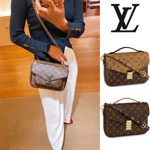 代购lv路易威登pochette metis邮差包老花拼色单肩斜挎女包m44875