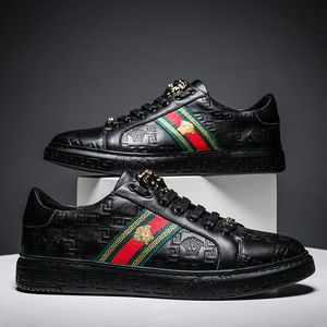 范思哲珍藏美杜莎真皮板鞋男2022新款ins男鞋奢侈品时尚皮面鞋子