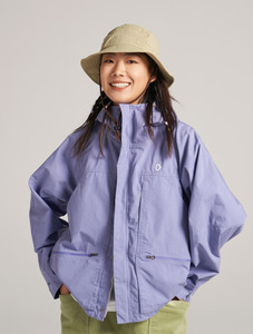2023年素然新品春季运动休闲女士棉格子宽松带帽短外套A0231JA05