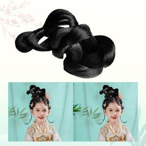 古风发饰假发花仙子秋海棠发髻汉服发包十二花神女童可爱日常头饰